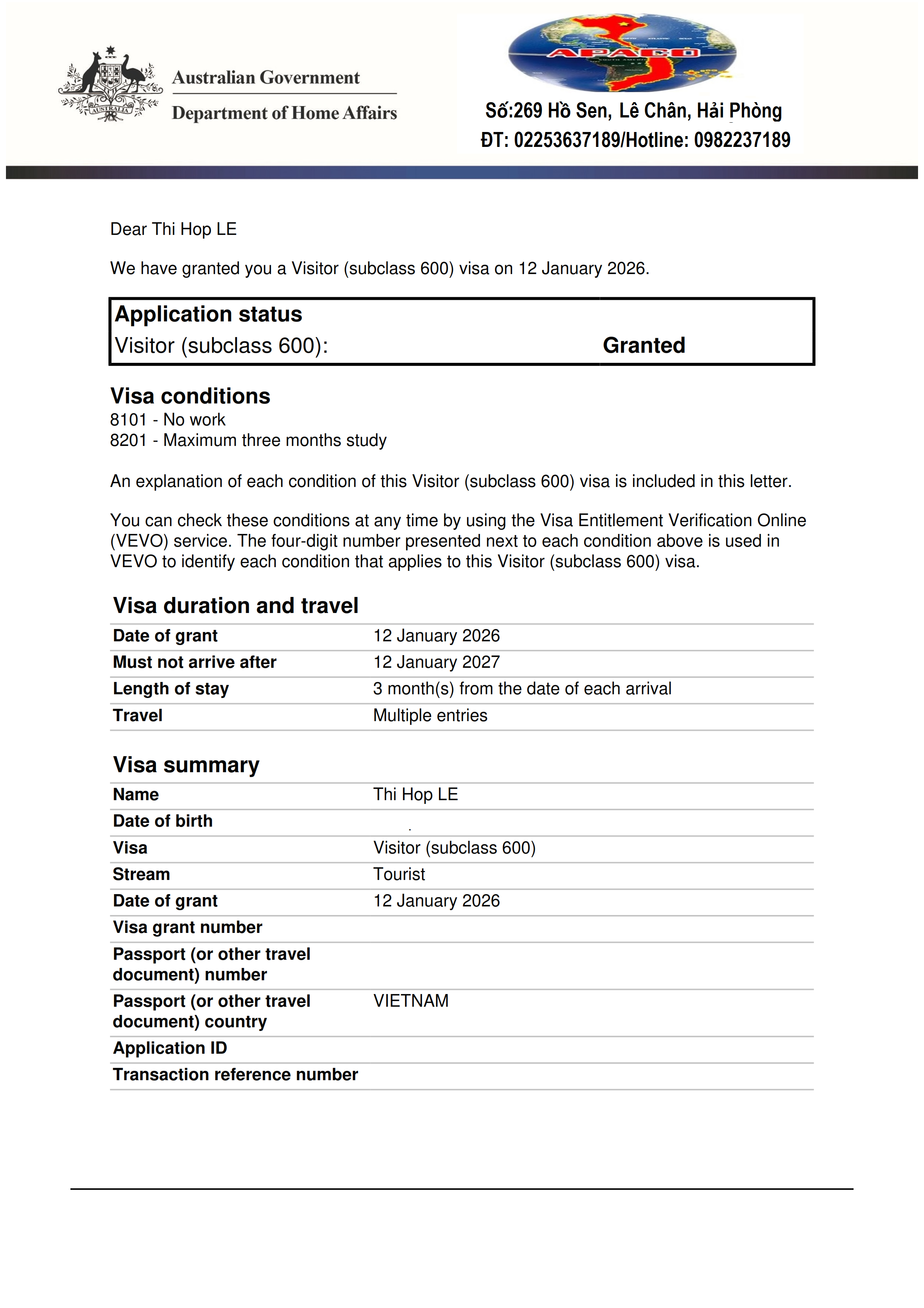 CHÀO TUẦN MỚI BẰNG CHIẾC VISA DU LỊCH ÚC